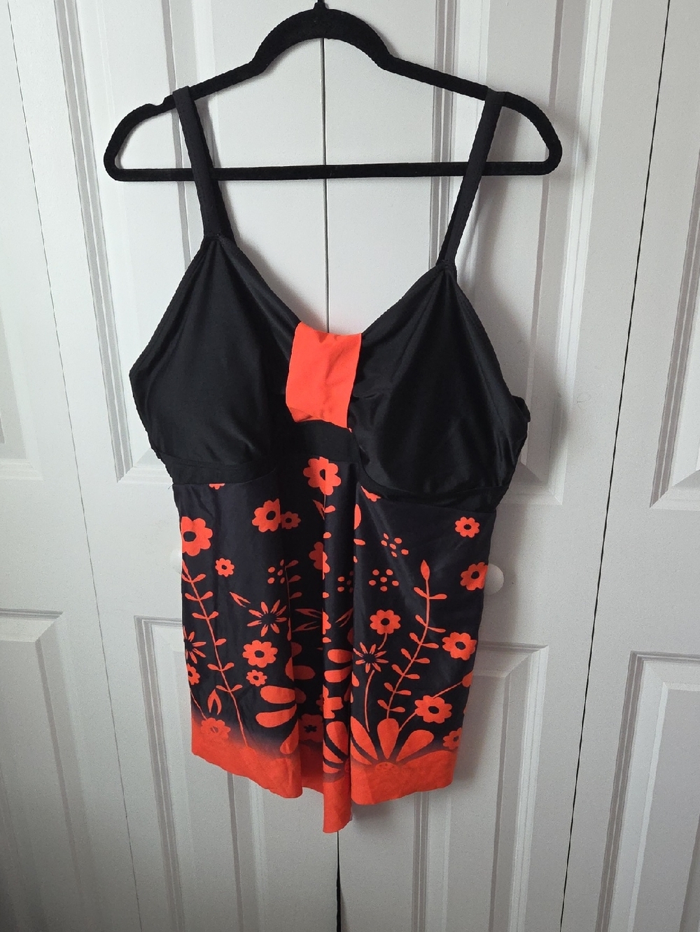 Black And Orange Swim Tankiki